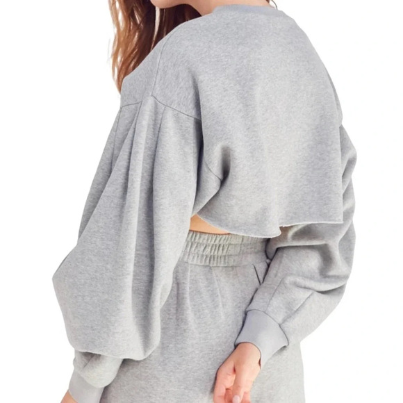 Urban Outfitters / Out from Under Patty Puff Sleeve Cropped Sweatshirt Sz Small - Picture 8 of 8